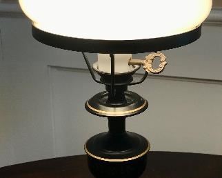 Glass Globe Table Lamp