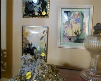 rocks & silhouettes, kerosene lamp