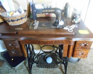 vintage treadle sewing ma