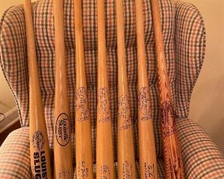 All bats are catalogue number 125, which is the professional MLB bat made in the 1970’s. All HoF signatures.
