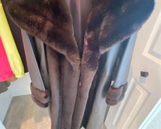 Leather and Faux Fur Coat