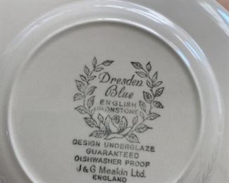 Dresden Blue English Ironstone Stamp