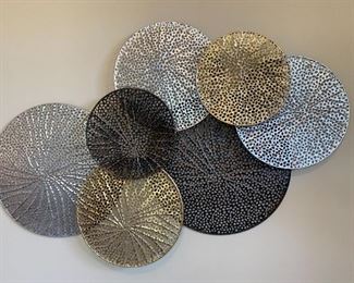 Closer look at the metal-look wall art