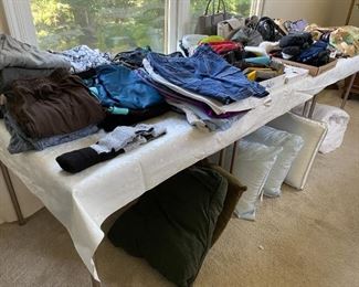 Clothing, Bed Pillows, Wallets and Purses