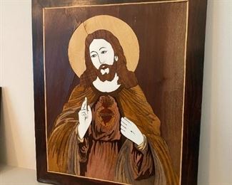 Beautiful Icon wood art of Christ