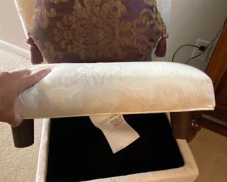 Slipcovered Side Chair with Storage