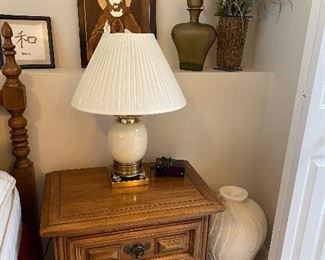 1 of 2 solid wood side cabinet