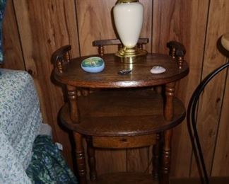 3 Tier Side Table with 1 Drawer