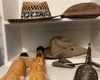 shoe trees, hats