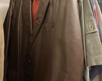 leather sport coat