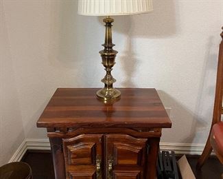 side table and lamp