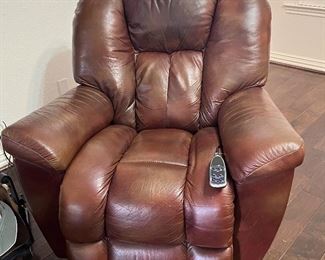 leather electric recliner