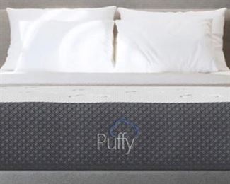 Puffy Lux full sized mattress with adjustable frame. Used 3x comes with all accessories too!