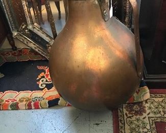 Copper Vessel with styled handles - very heavy. 20"X 27"