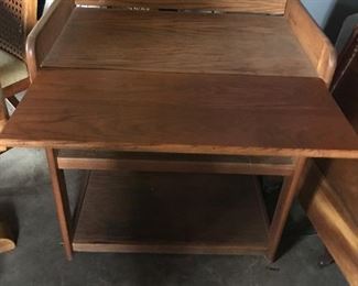 Great little table. Leave folds down