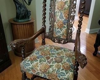 French Renaissance hunt armchair