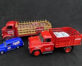 Die Cast Road Champs Coke Pepsi Trucks