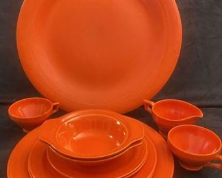 Early California Vernon Kilns Orange Dishes
