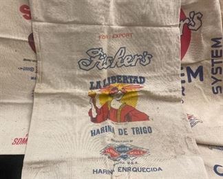 Fishers Vintage Flour And Cracker Sacks