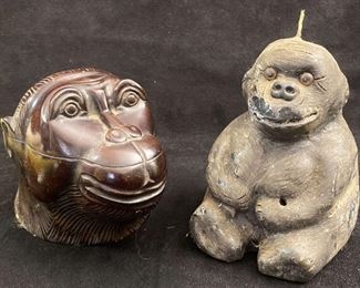 Hinged Carved Gorilla Box Candle