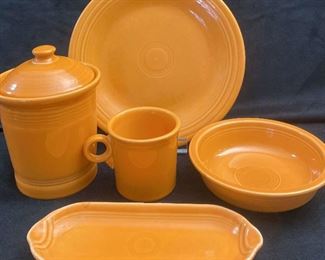 Homer Laughlin Fiesta Orange Dishes