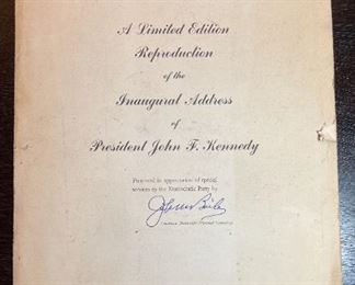 Limited Edition JFK Inaugural Address