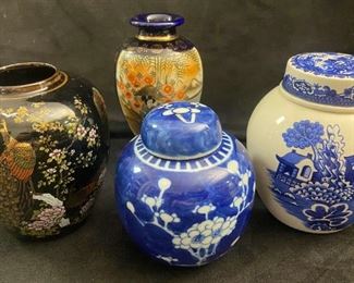 Royal Cauldron Blue Willow Tea Caddy More