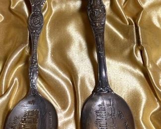 St Louis AYPE Sterling Worlds Fair Spoons