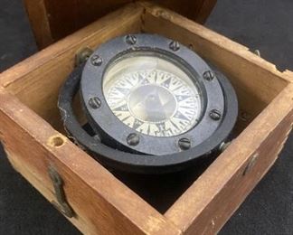 Nautical Ship Compass Maritime Dirigo E M Sherman, Seattle Wa