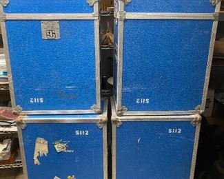 Four Foam Lined Rack Cases With Casters