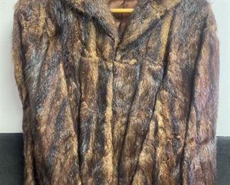 Ladies Vintage Mink Fur Shawl With Arm Holes