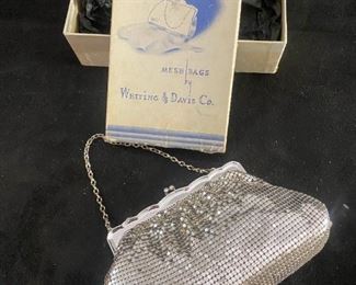 Whitting Davis Silver Mesh Evening Bag