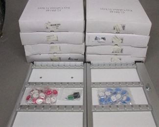 LOT OF 8 LOCKING ALUMINUM KEY CABINET