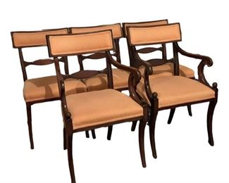 $100 - 5 Square Back Accent Chair with Light Blush Upholstery SS117-25 Description: Well designed accent chair in a blush toned upholstery. Square open backrest with additional carved wood slat for comfort and stability. A great way to add seating to any room without a big footprint.
Dimensions: 19.5 x 19.5 x 33 (side) 22 x 20 x 35H (arm)
Condition: Good condition.
Location: Local pickup Darnestown, MD. Contact us for shipper suggestions.