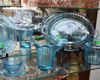Blue Depression Glass