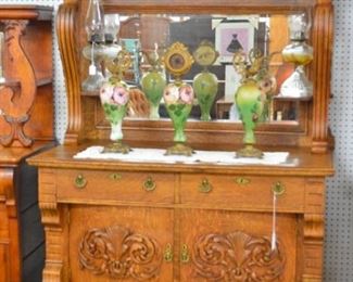 Oak Sideboard w/Mirror