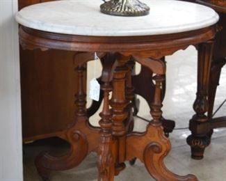 Oval Marble Top Table