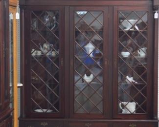 Empire 3 Door Bookcase w/Columns Claw Feet