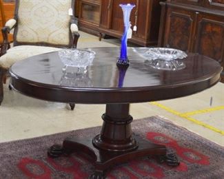 Oval Mahogany Library Table