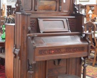 Walnut Pump Organ