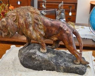Metal Lion Statue