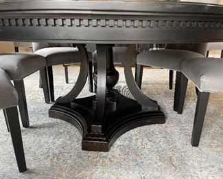 Restoration Hardware black 6' dining table