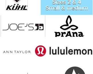 A nice selection of ladies clothing size 2 & 4. Pants, jeans, leggings, jackets, dresses, sweaters & tops