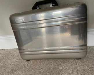 vintage stainless steel briefcase