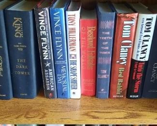 Steven king and Tom Clancy books