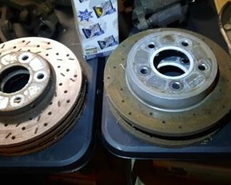 4th Generation Mustang cross drilled rotors