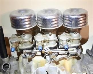 Triple deuce carb with intake for Flathead Ford V8