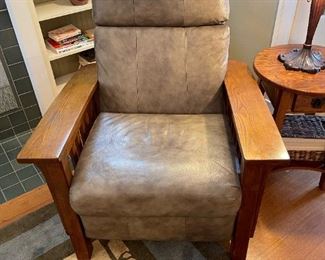 LANE Mission Style Leather Armchair 