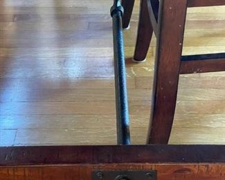 POTTERY BARN Benchwright Dining Table -  Rustic Mahogany Table, Bench and Chairs Set