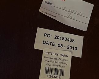 POTTERY BARN Benchwright Dining Table -  Rustic Mahogany Table, Bench and Chairs Set